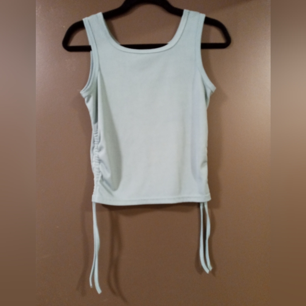 SHEIN Teal Green Ruched Tank Top Size M-L